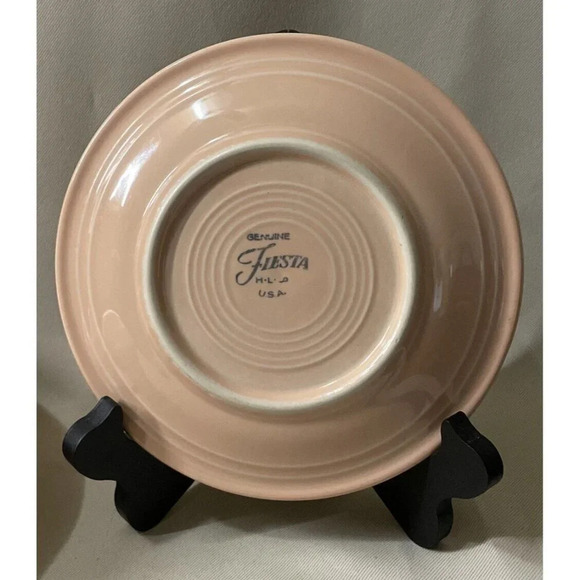 Fiestaware Apricot Salad Dessert Plate Fiesta 7 1/4" USA HLC Genuine Vintage 80s - Picture 2 of 3